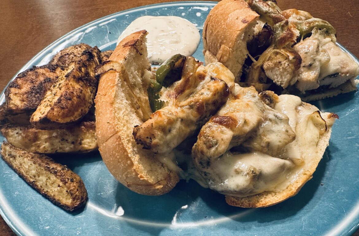 Italian chicken and pepper sandos