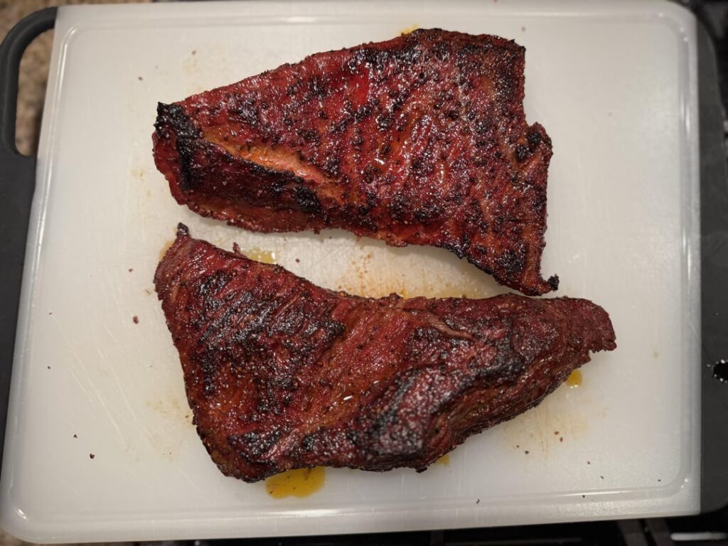 Smoked and seared some tri-tip before the snow rolls in.