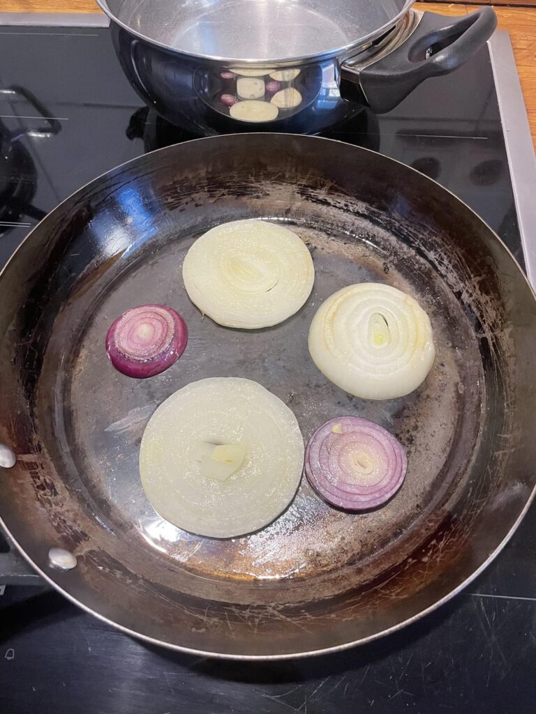 Onions in a Carbon Steel Pan