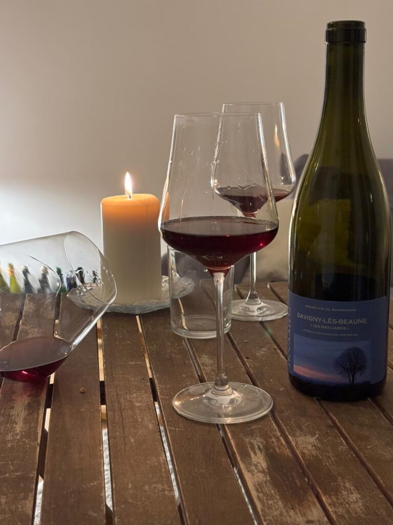 Joachim his first wine: Maison Skyaasen Savigny-lès-Beaune Les Bas Liards 2017