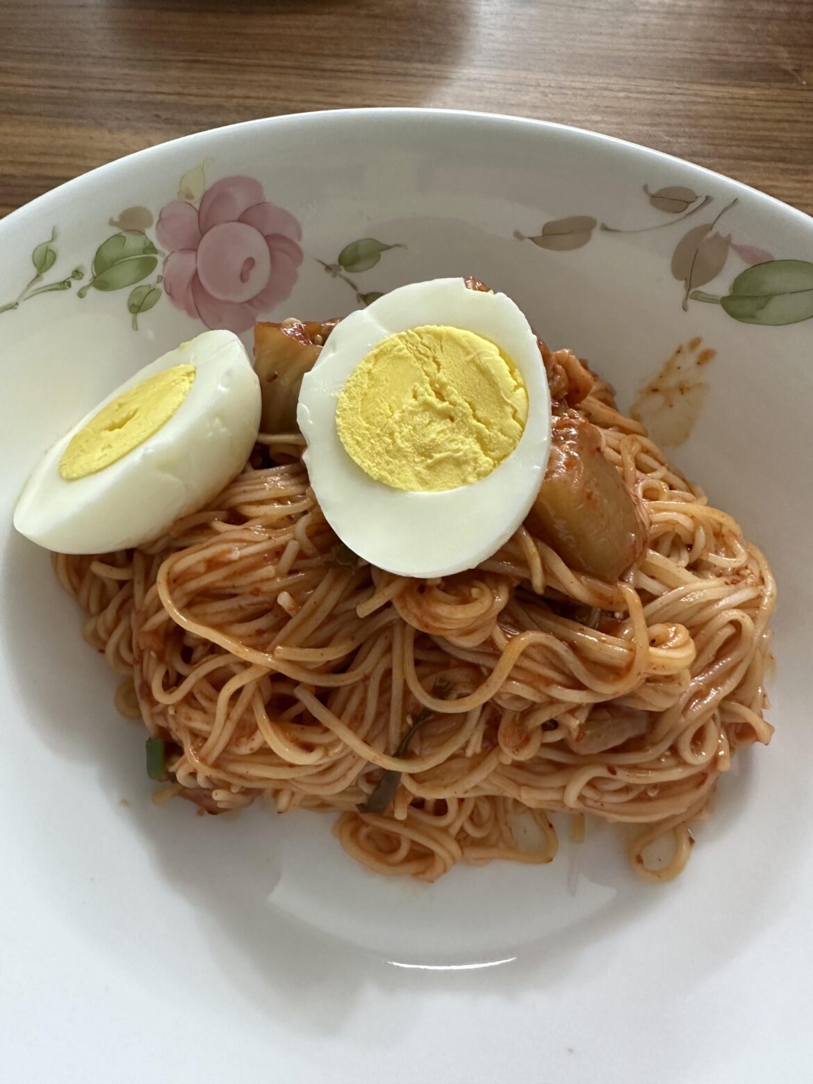 Homemade bibim noodles