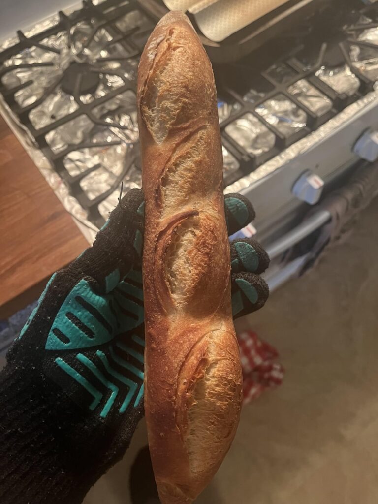 Baguette progress at home