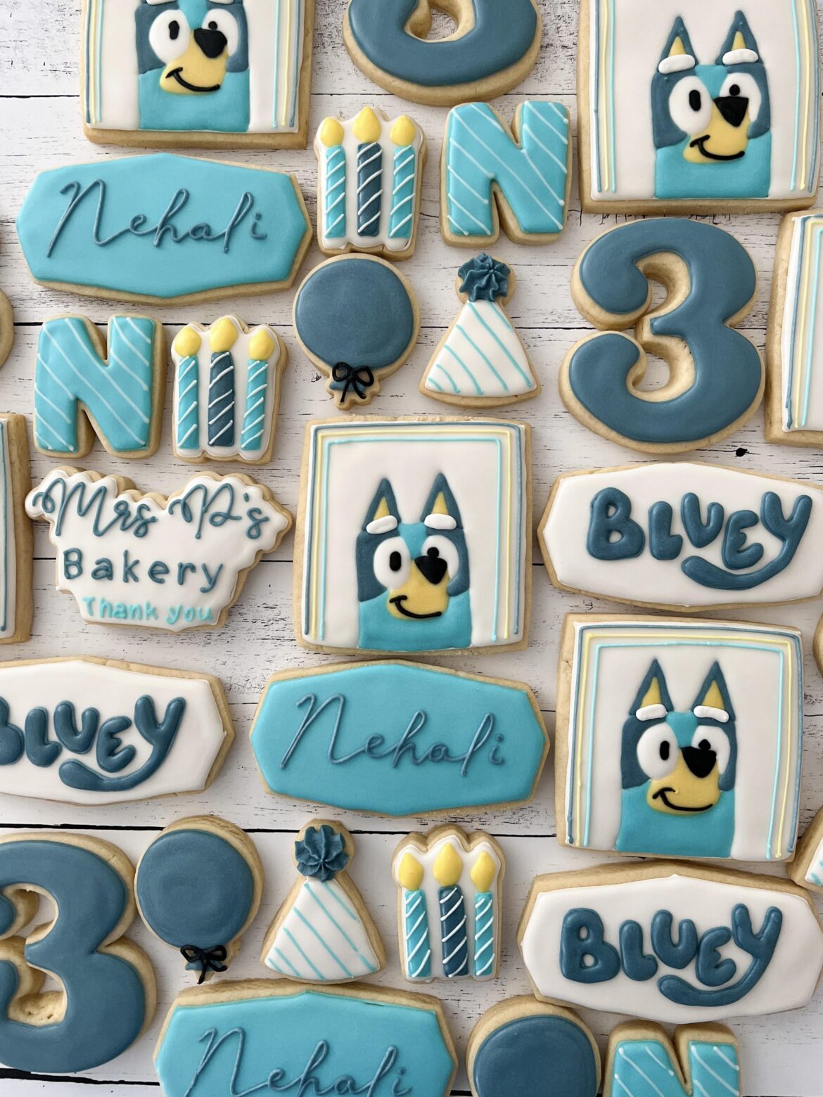 Bluey birthday cookies this week!