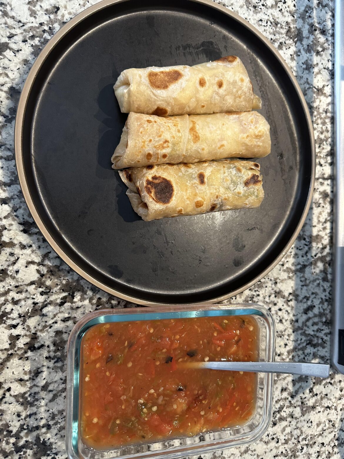 Simplest tomato 🍅 Serrano 🌶️ and  salt🧂 salsa