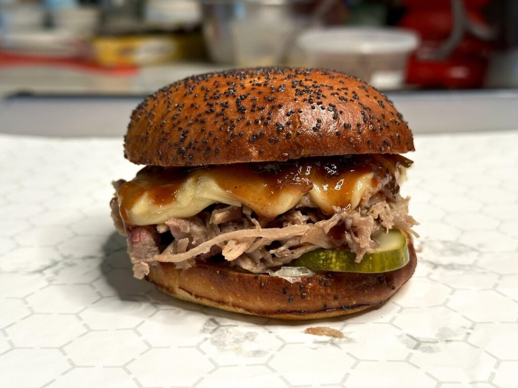 Pulled pork sandwich