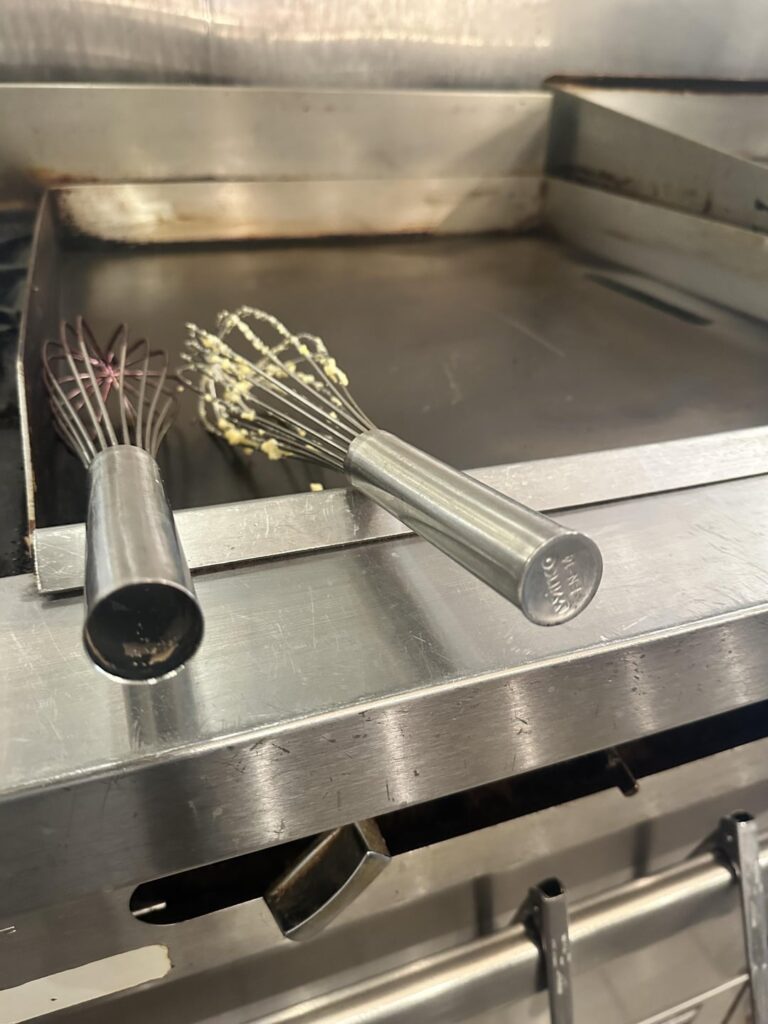 The end of a whisk exploded and hit my eye