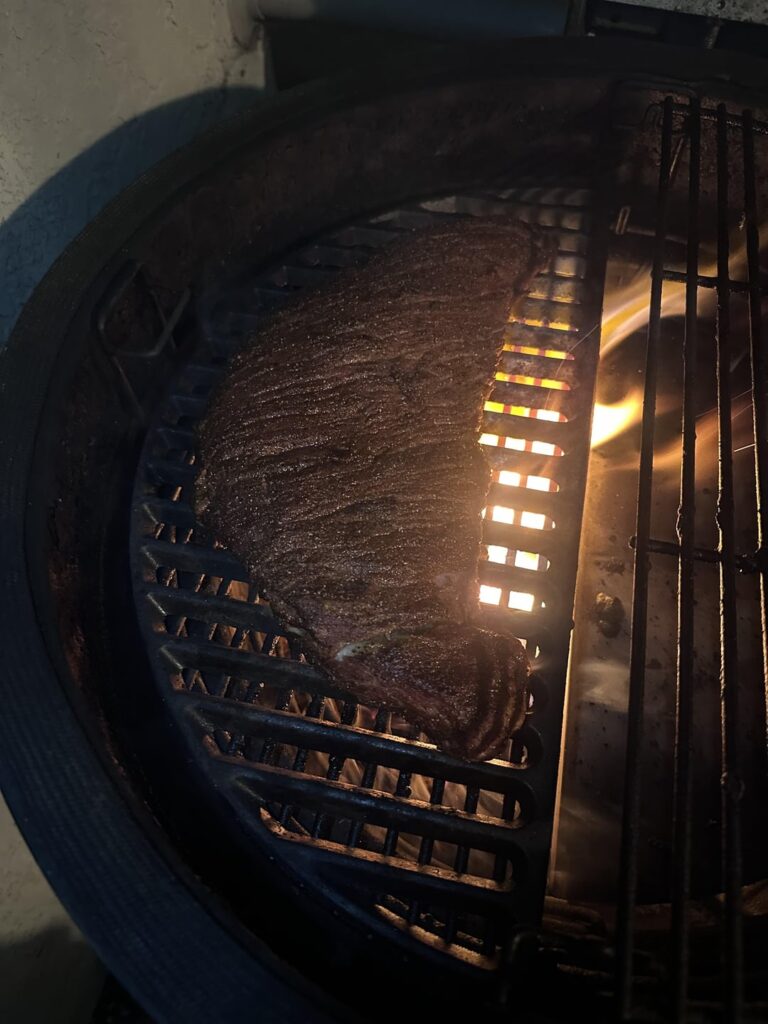 Tri tip with cilantro and caper Chimichurri