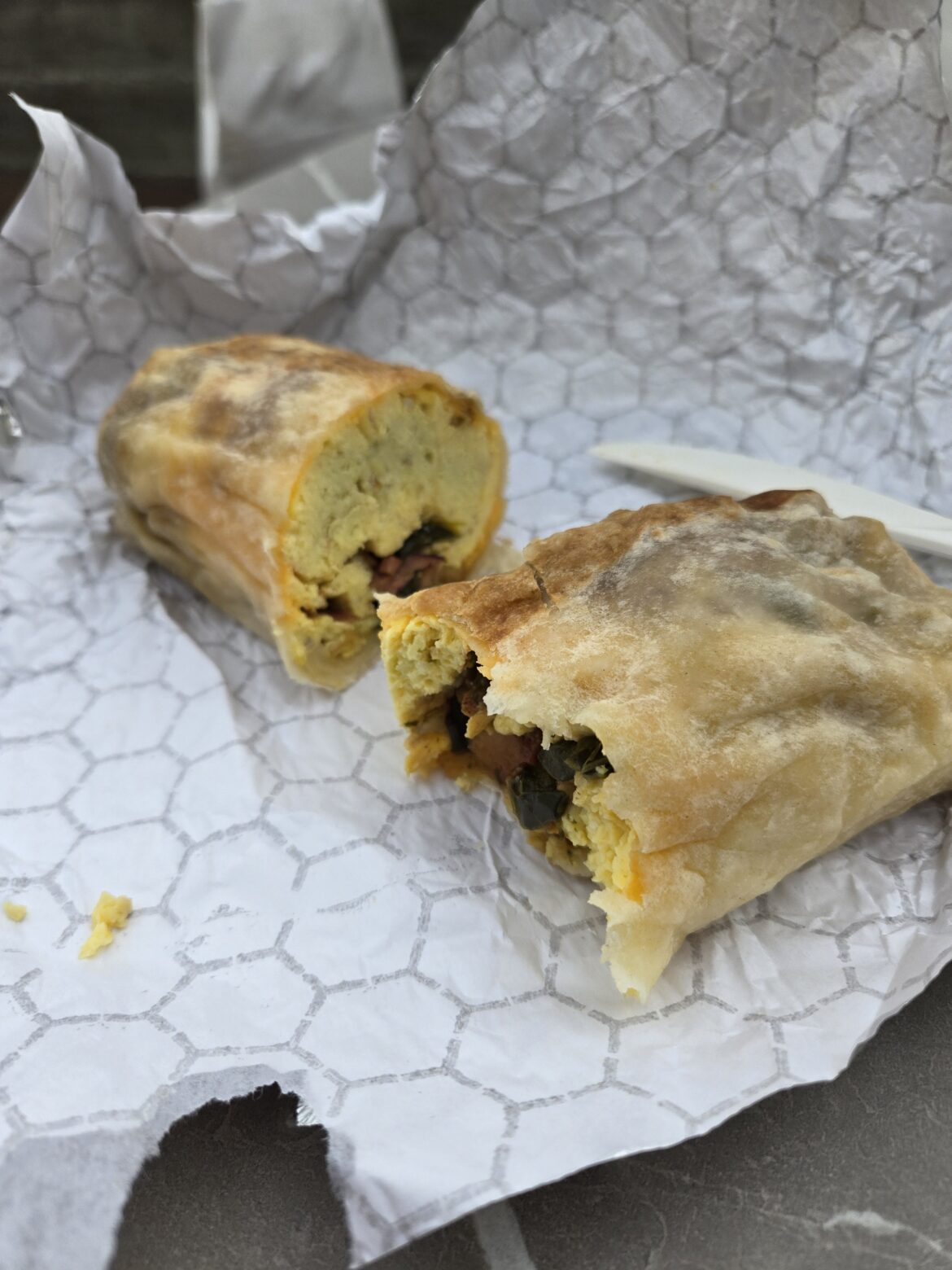 Bacon breakfast burrito, Helms Bakery, Culver City ($14)
