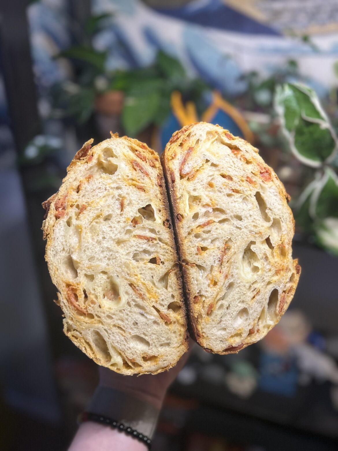 Crumb shot for that pepperoni loaf!