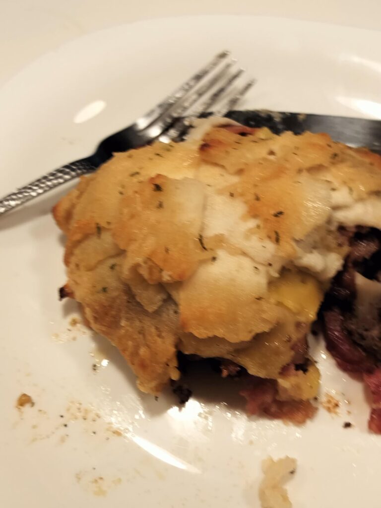 Failed Attempt at making bacon cheeseburger encroute