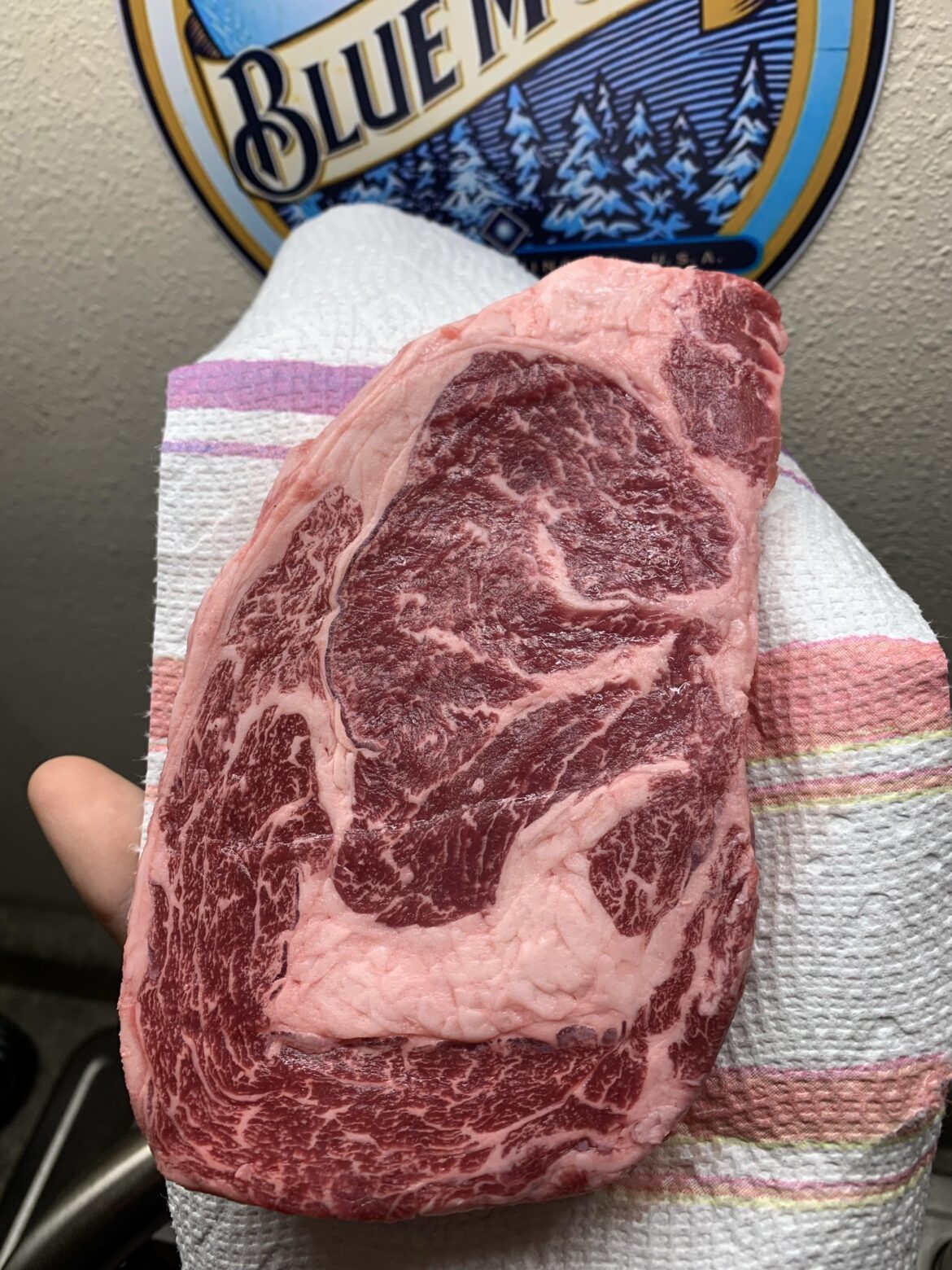 This is good marbling for a Walmart steak, no?