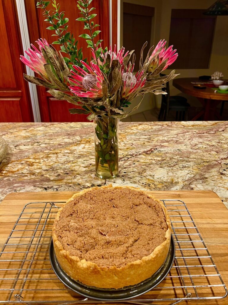 Generously Filled Deep Dish Apple Crumble Pie
