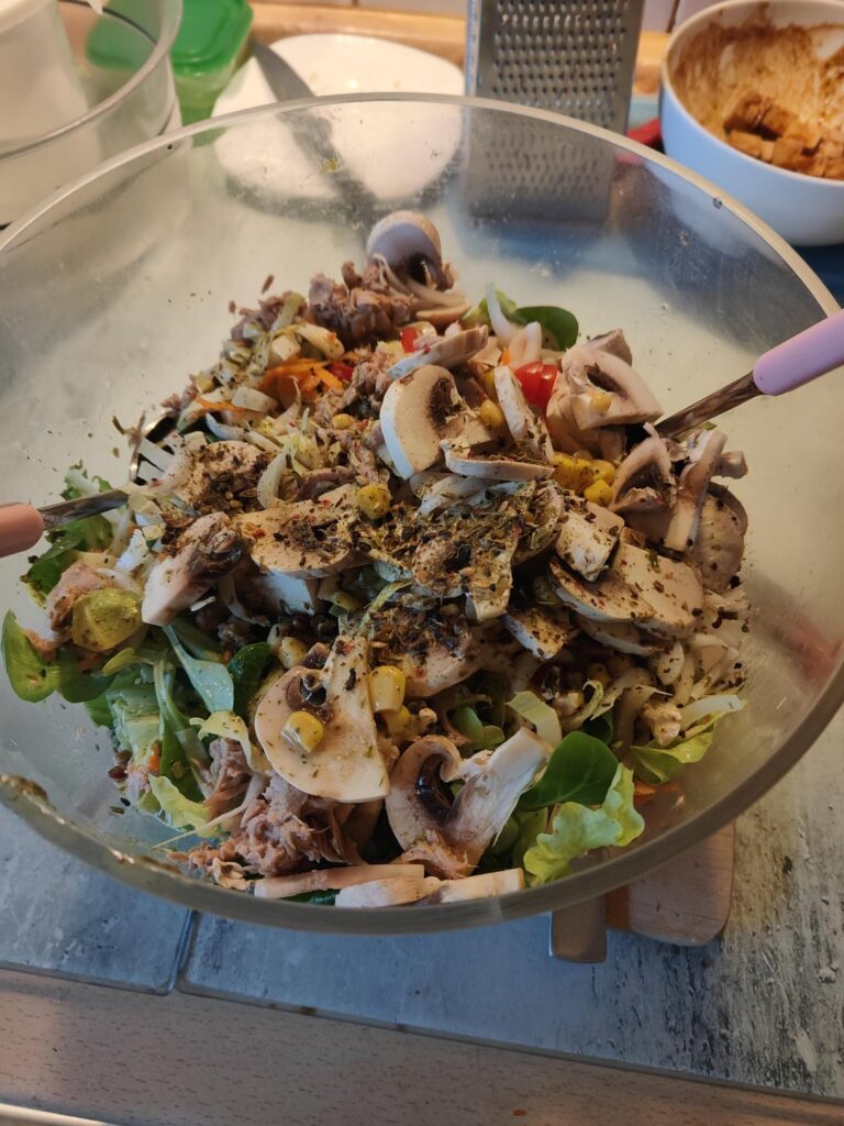 A salad for lunch can be so beautiful