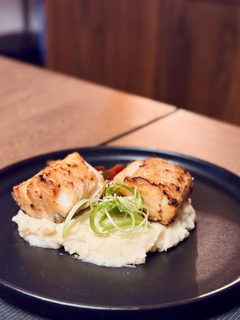 nobu’s miso cod with mash