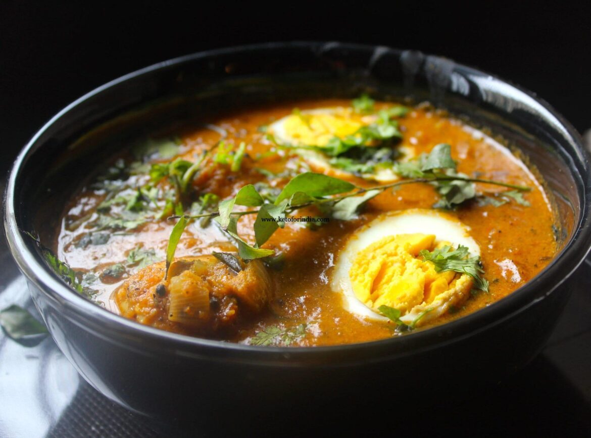 Keto Egg Curry (in Dhaba flavor) Recipe