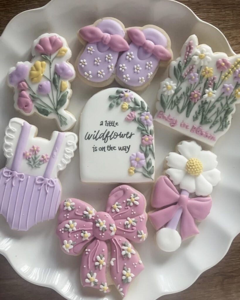 Baby in Bloom Baby Shower Cookies
