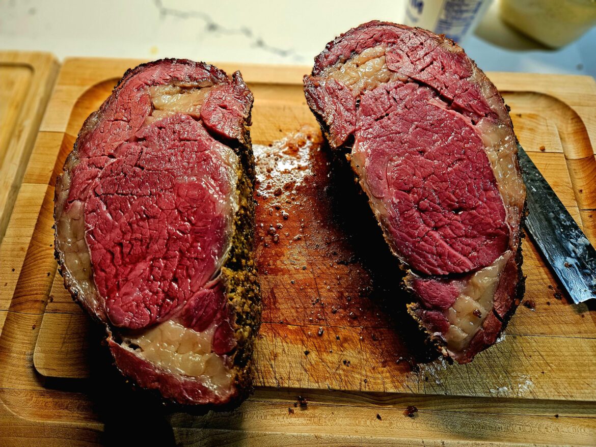 Smoked a prime rib at 180 for 5 hours for my Wife and I's anniversary