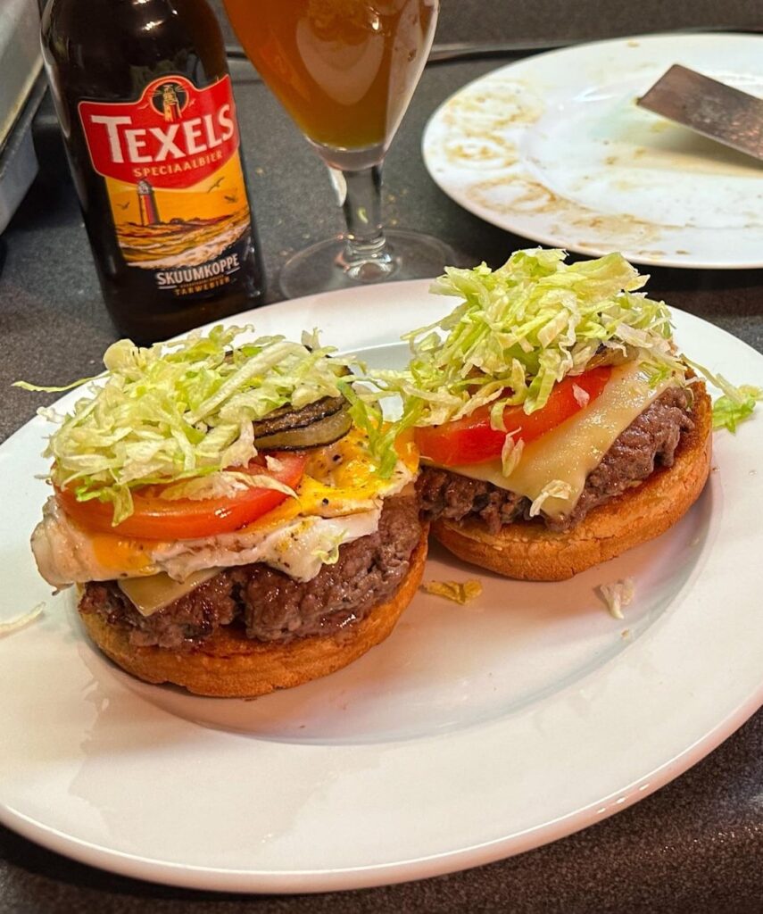 I made some juicy burgers on my cast irons today!