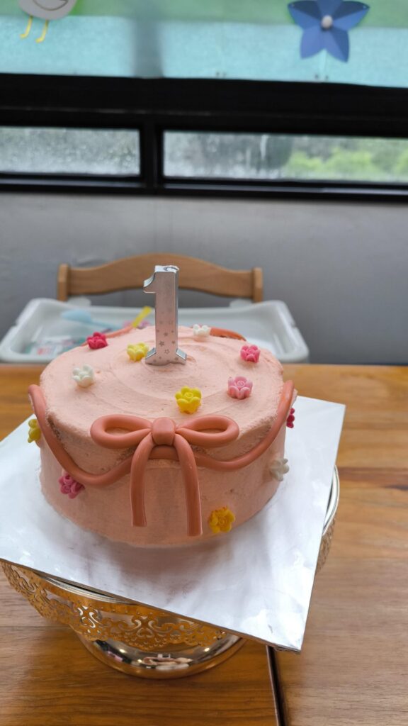 I made a cake from scratch for my daughter's first birthday