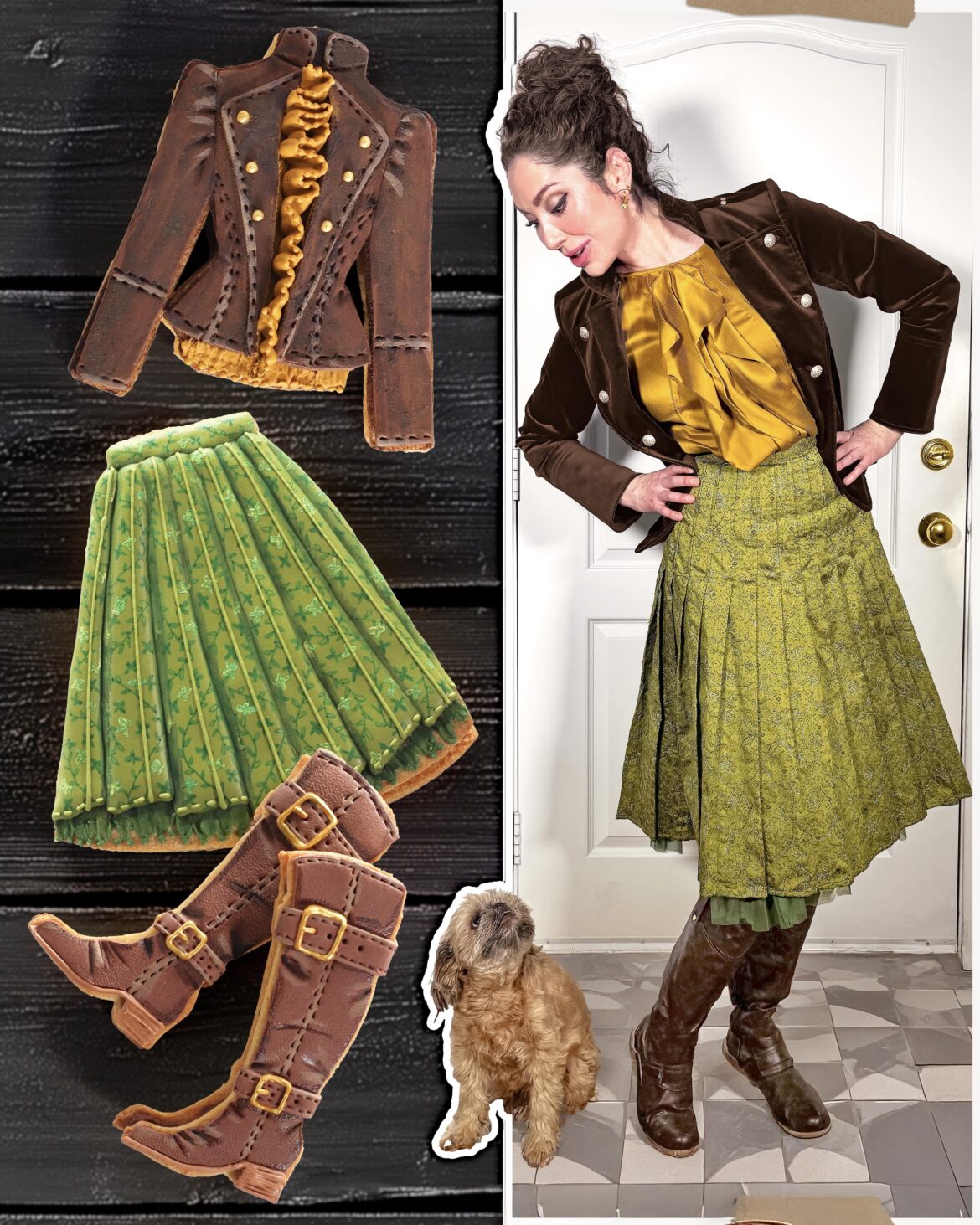 I made fashion cookies inspired by one of my outfits