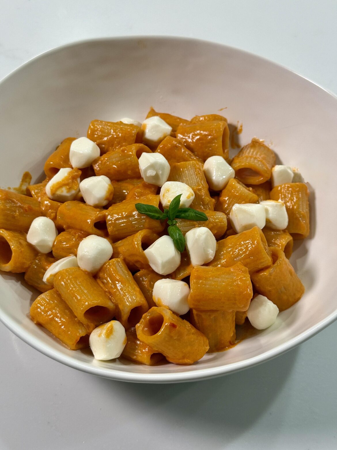 Spicy Vodka Rigatoni - I use shallot + chopped Calabrian Chilis 🌶️
