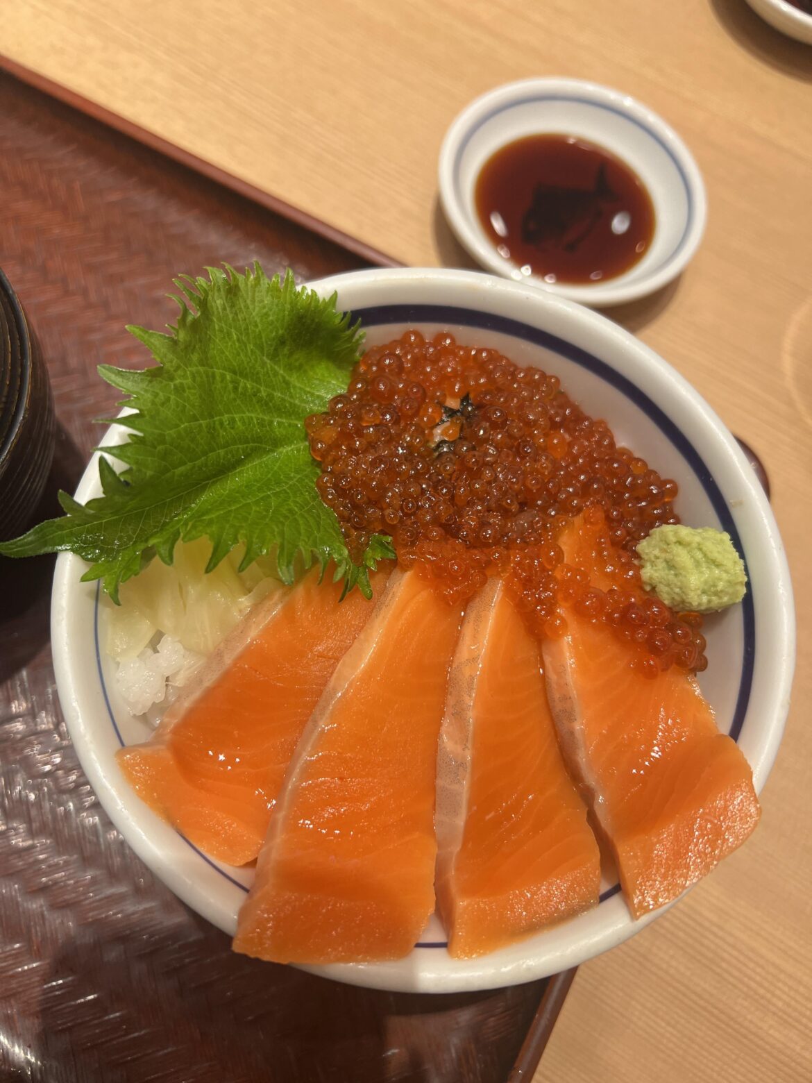 The chef was very generous with the ikura