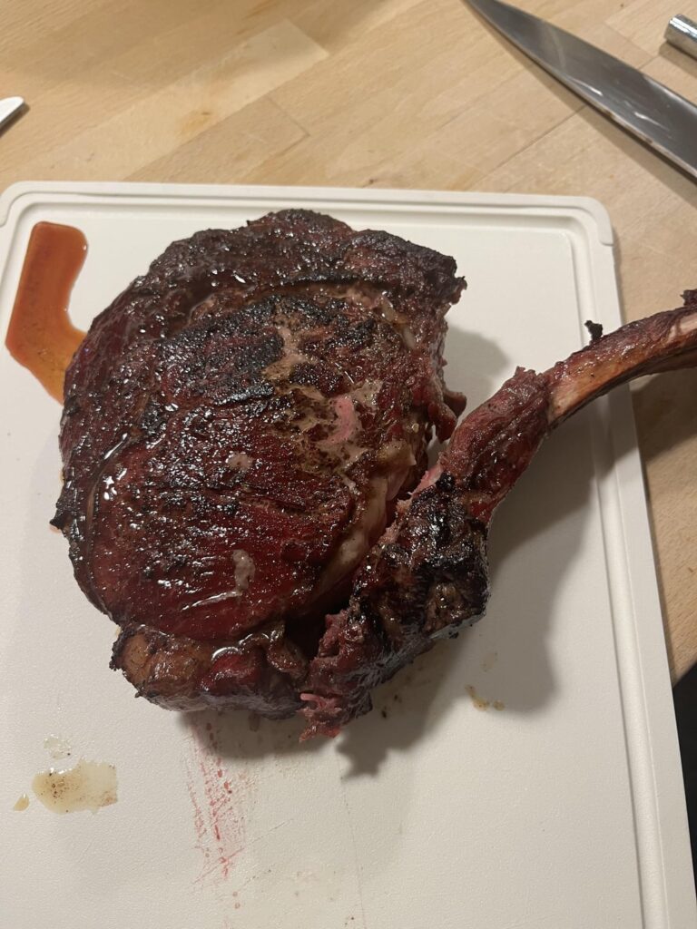 First timer reverse sear, tomahawk steak