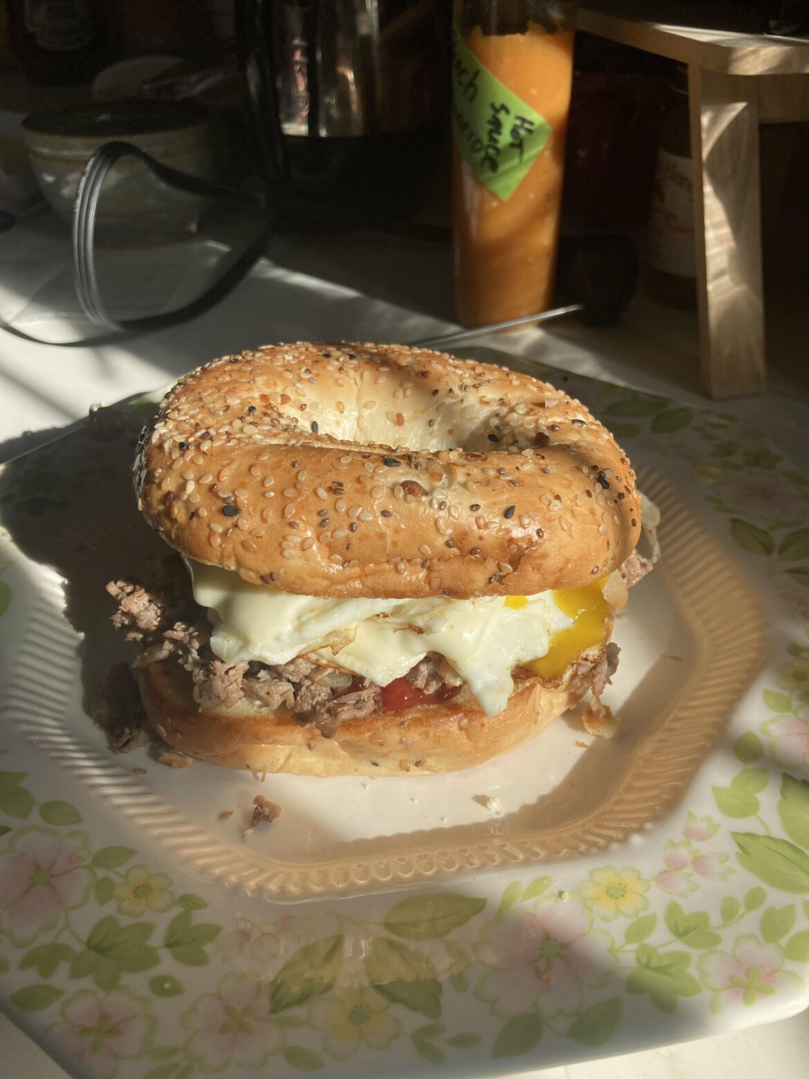 The worlds going to hell. Make yourself a breakfast bagel cheesesteak