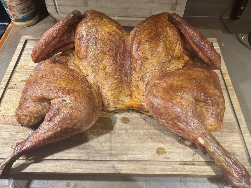 Maple bourbon smoked turkey