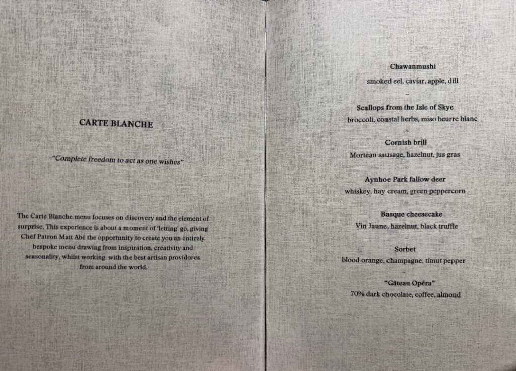 Restaurant Gordon Ramsay ***, London - January 7, 2025