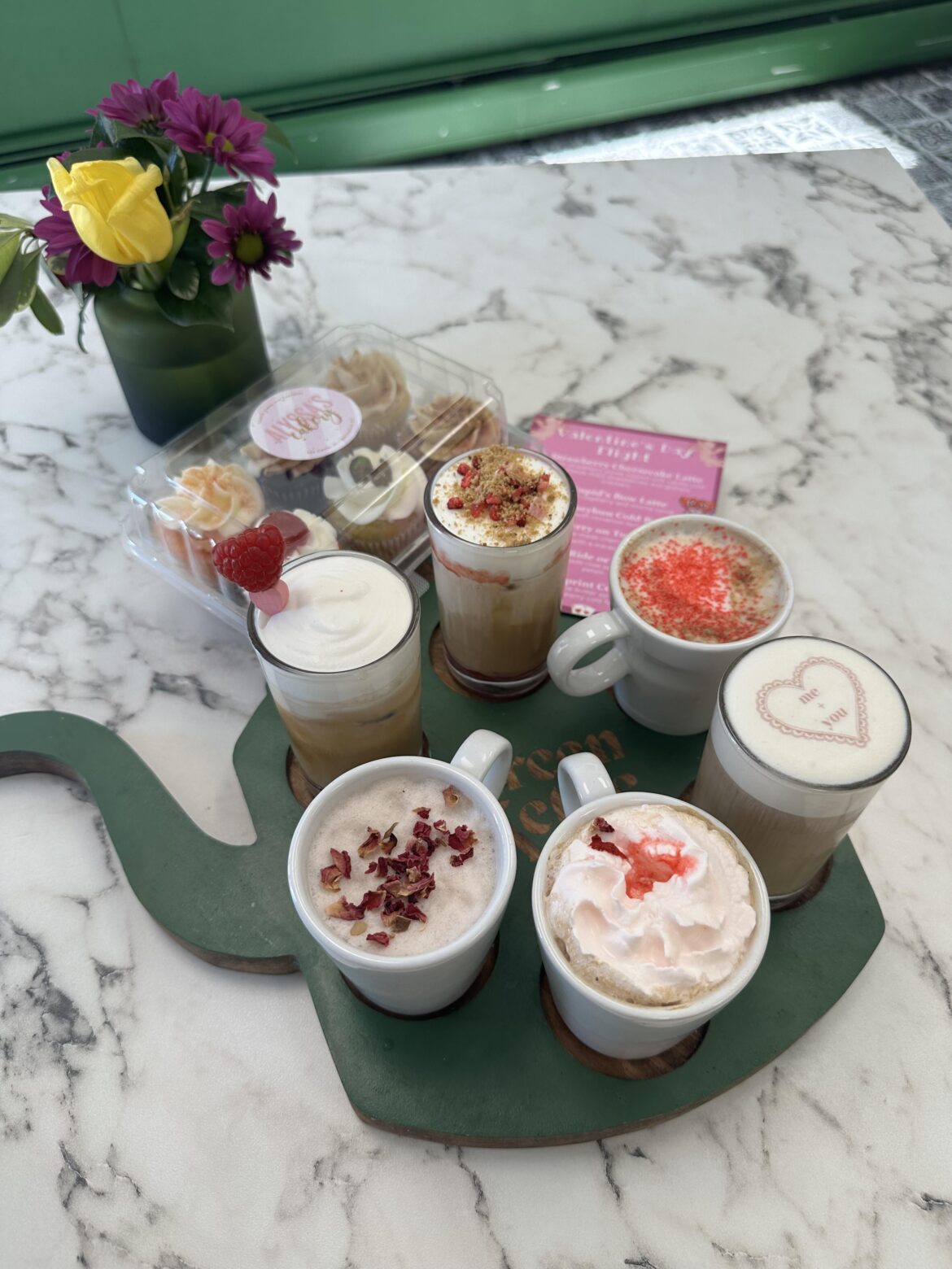 valentine’s day coffee flight