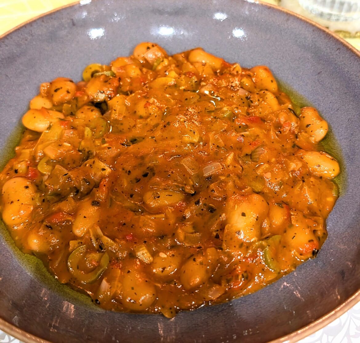 Puttanesca-inspired butter beans - one of my favourite dishes