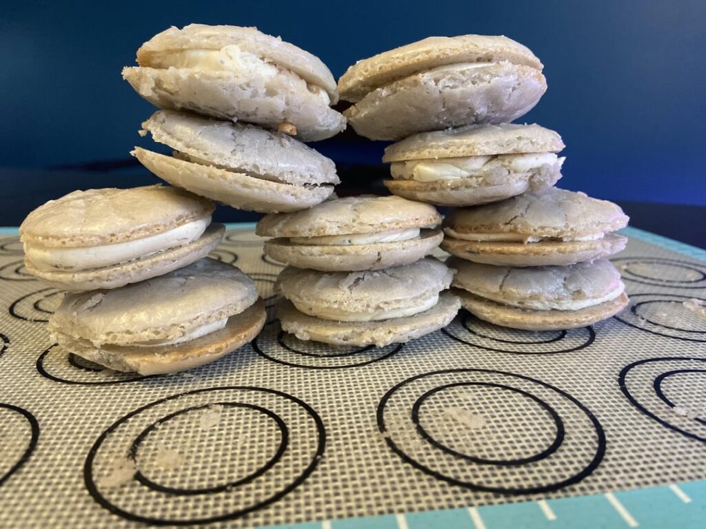 Progress of macarons in a day