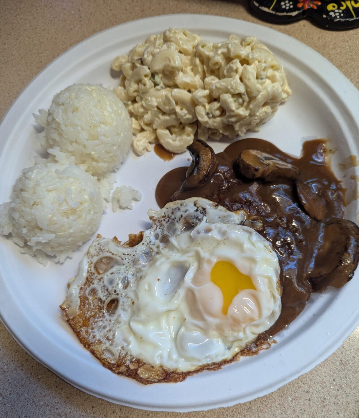 We have plate lunch at home