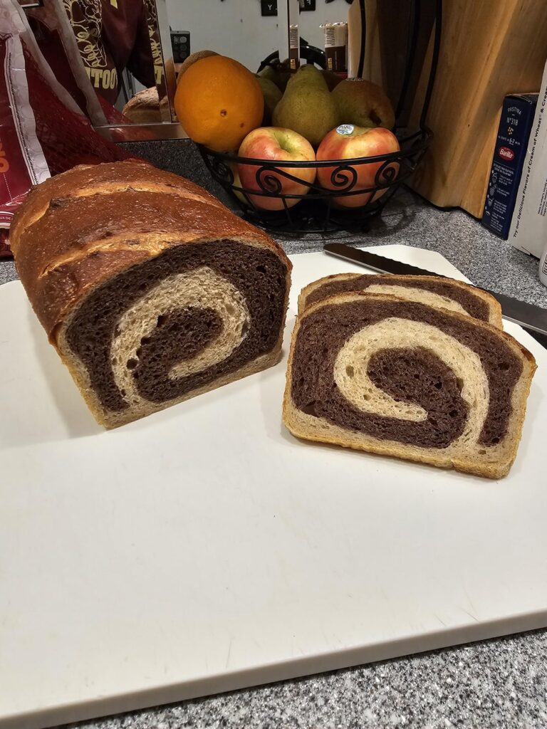 My first attempt at marble rye