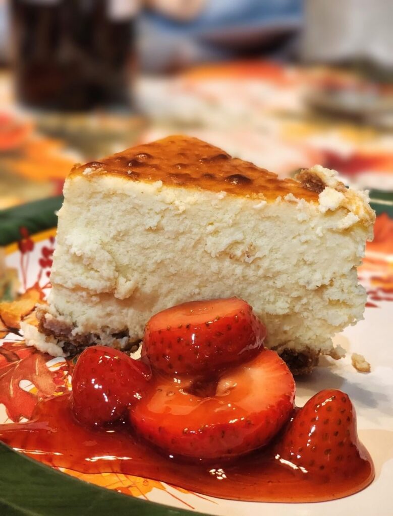 I am a terrible baker but I'm proud of my first cheesecake.