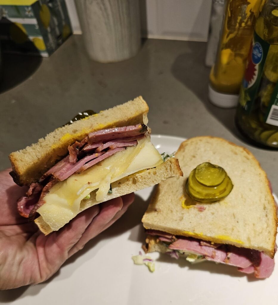 Smoked meat sandwich