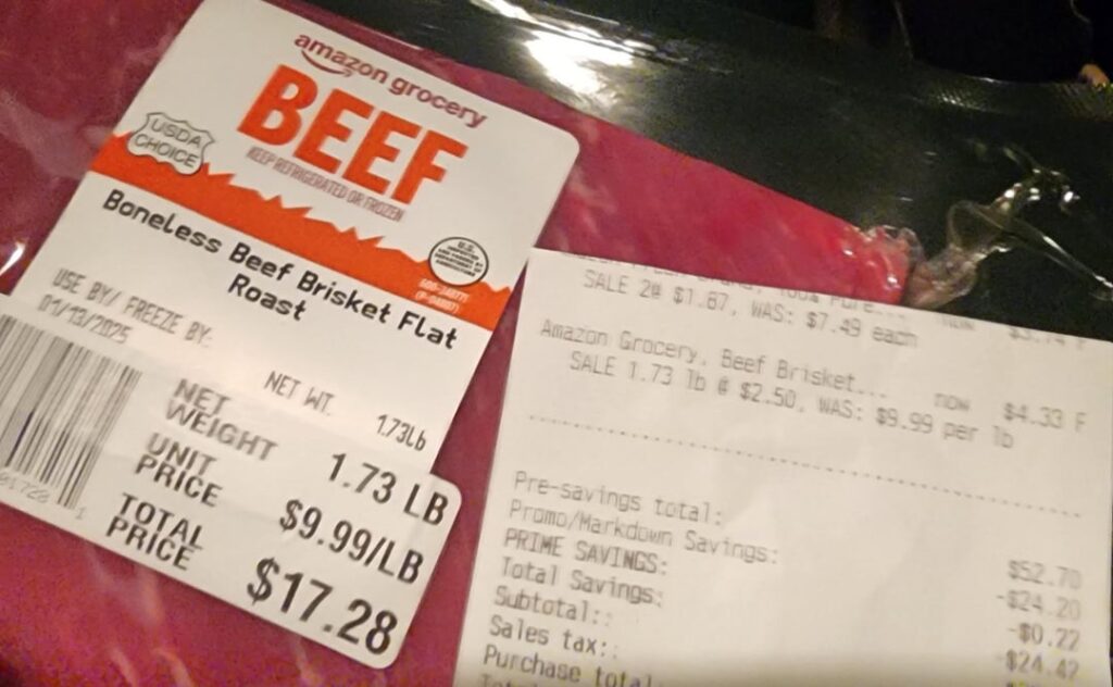 Got a 1.77 lbs brisket flat for under $5. 135 for 72 hours... Forgot about it. Tender but dry. Didn't smoke it because it was almost all gone after sampling.