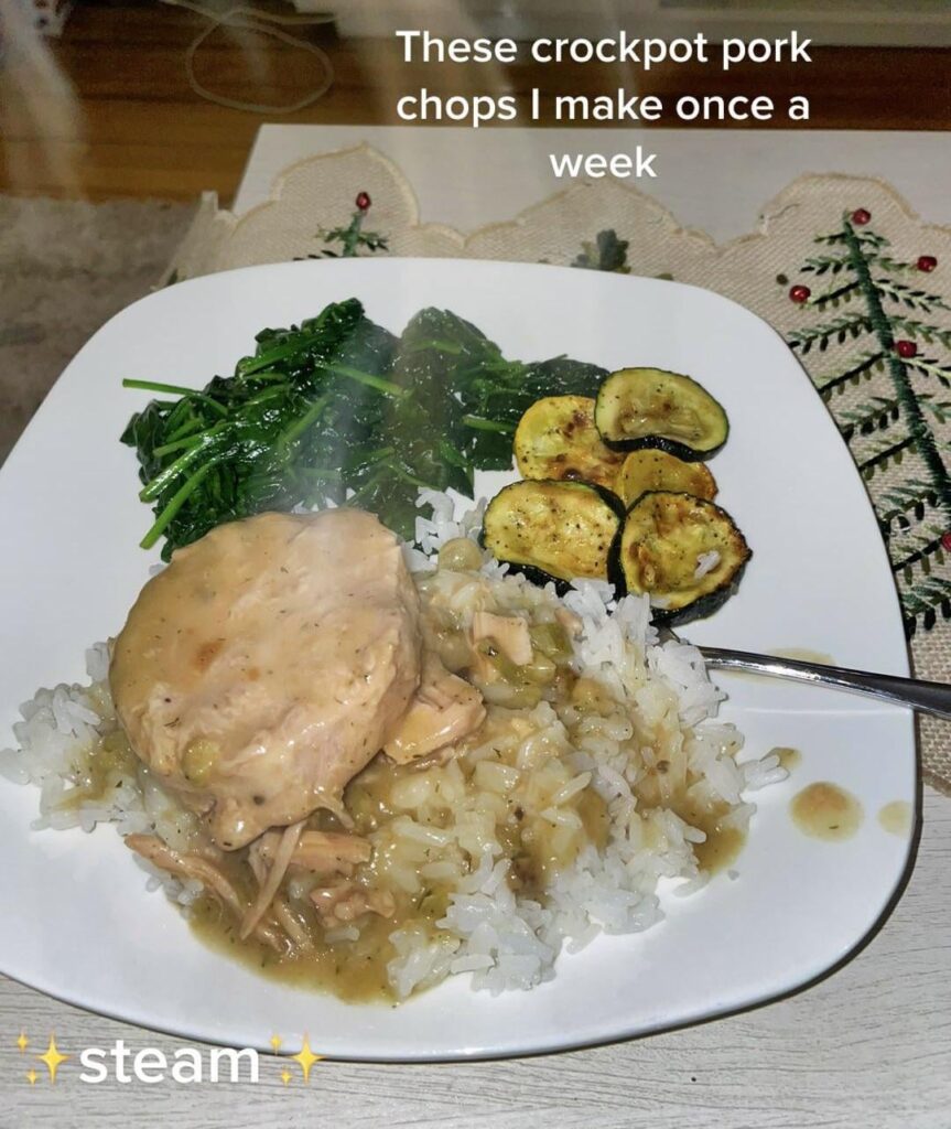 My crock pot pork chops