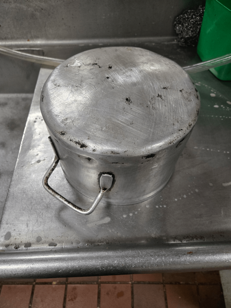 Slow day on the line today, burnt a pan