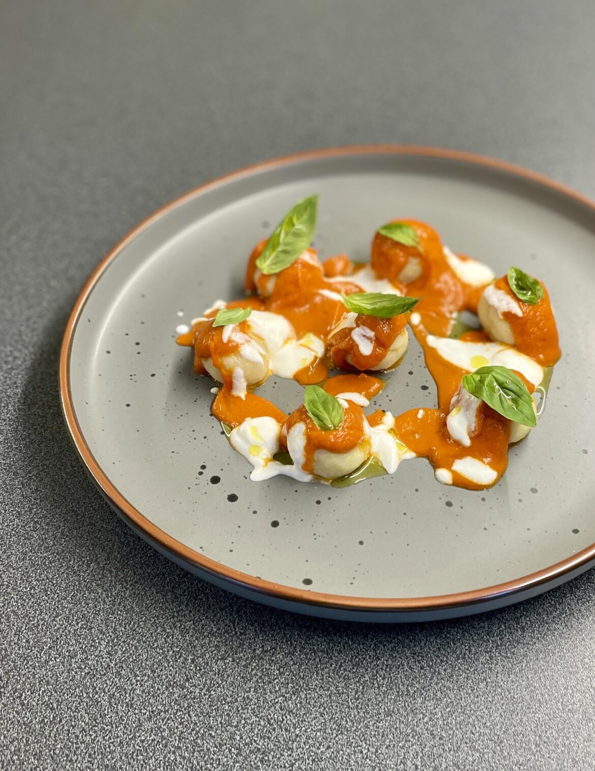 Gnocchi alla sorrentina. Tomato, fiordilatte, basil