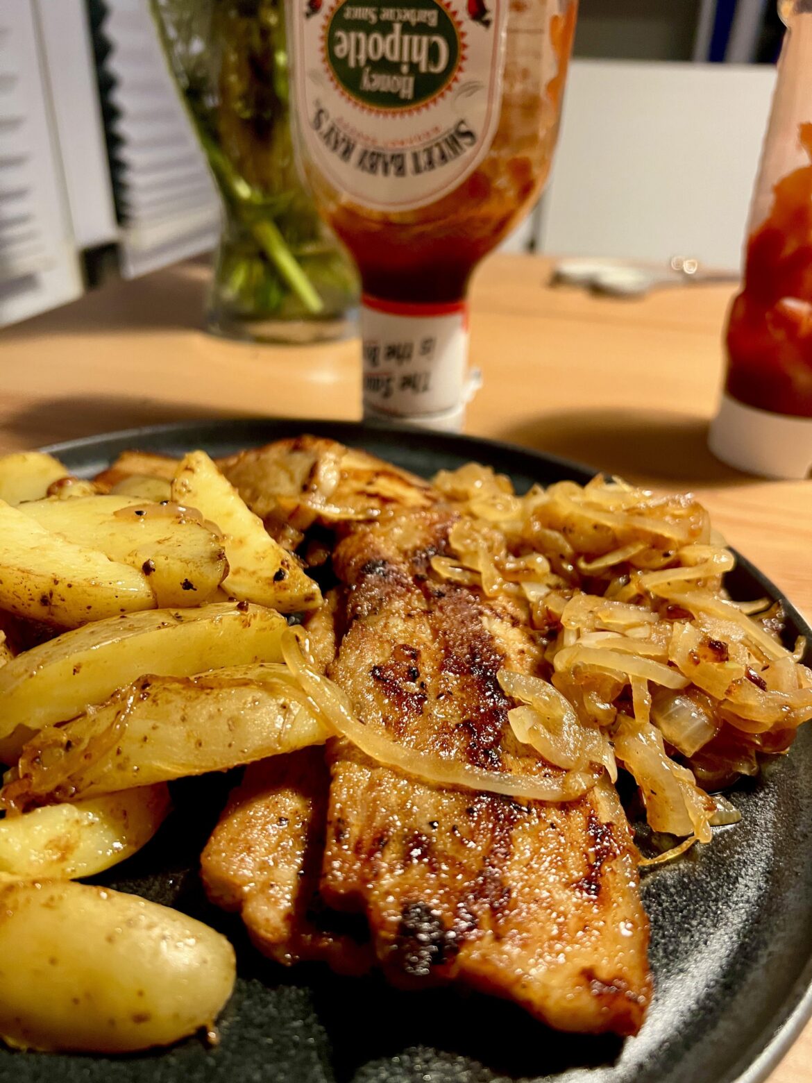 Porkbelly and potatos