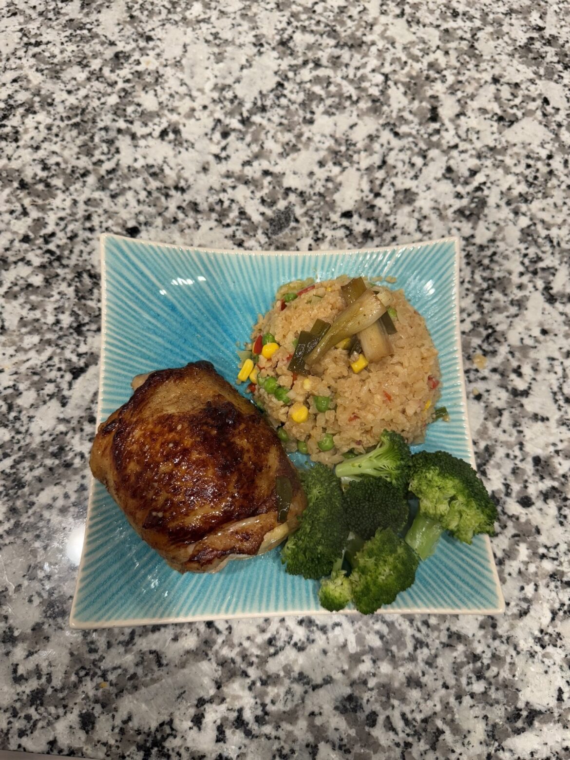 Shoyu braised chicken thighs