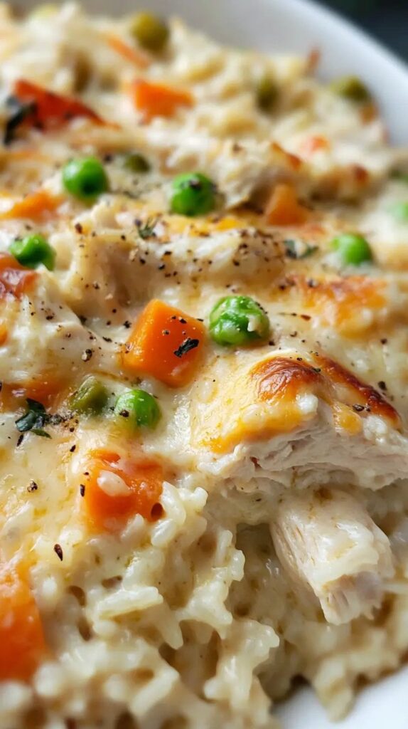 Cheesy Chicken and Rice Casserole: Easy Comfort Food Recipe Cheesy Chicken and Rice Casserole: Easy Comfort Food Recipe