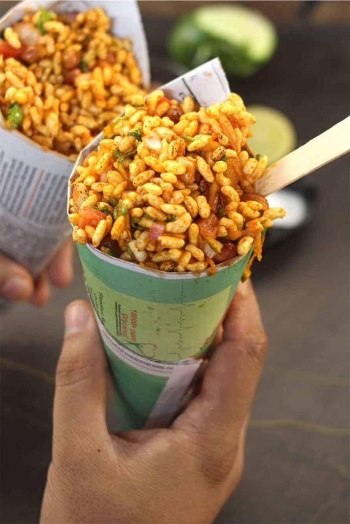 Bhel Puri, one of the most popular Indian street food