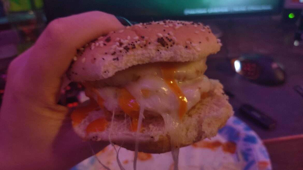 Double Spicy Breaded Chicken Patty with Ghost Pepper Jack and Melinda's Creamy Ghost Pepper Sauce