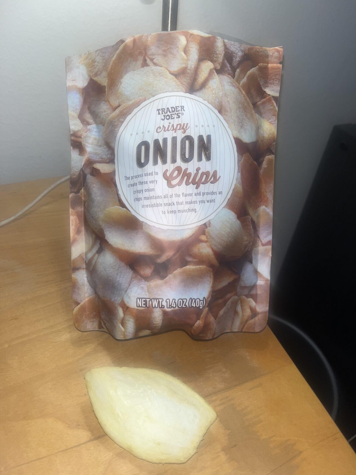 Tastes like a softer Pringle but made entirely out of onions