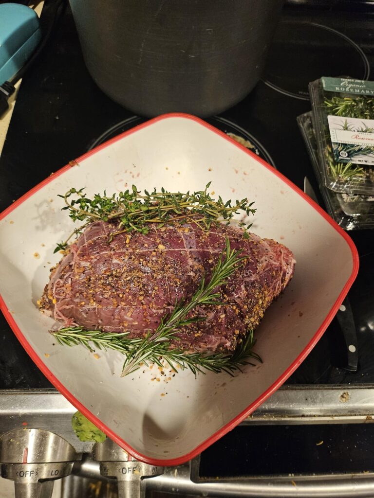 First sous vide attempt: Chuck Roast Roll aka Round Mound of Rebound