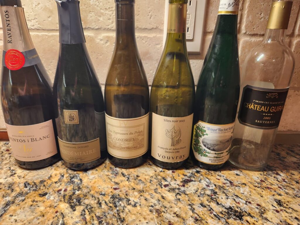 Wine dinner (Food + pairings w/notes)