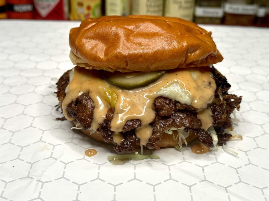 Oklahoma-style onion smash burgers